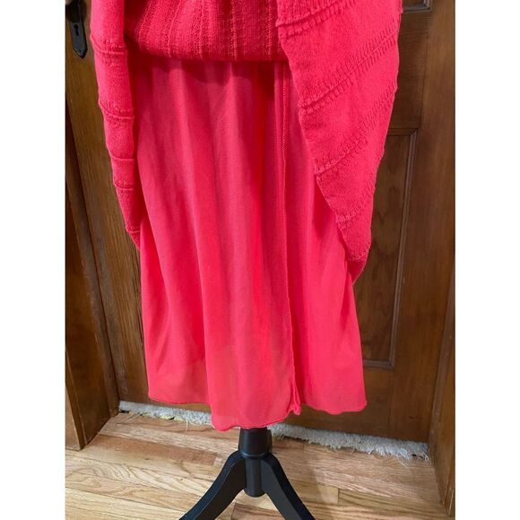 Red Stizzoli Pleated Pointelle Skirt Italy - Picture 7 of 12